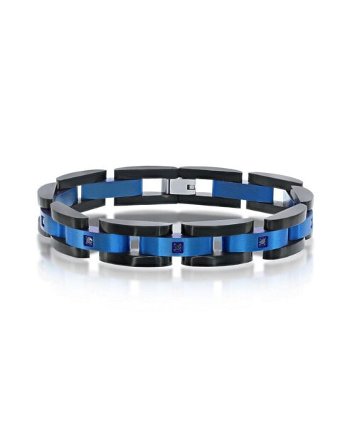 Браслет Metallo Blue & Black CZ