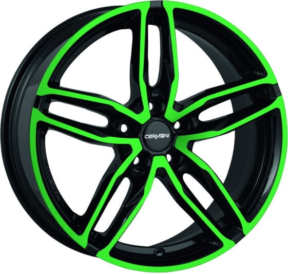 Carmani 13 Twinmax neon green polish 8x18 ET45 - LK5/108 ML63.4