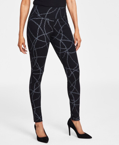 Women's Mid Rise Printed Pull-On Pants, Created for Macy's