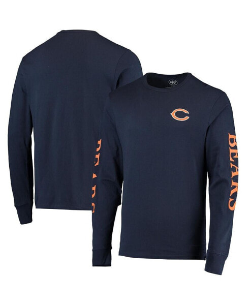 Men's Navy Chicago Bears Franklin Long Sleeve T-shirt