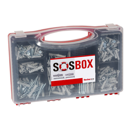 fischer 533629, Screw & wall plug kit, Concrete, Metal, Plastic, Grey, Steel, 180 pc(s)