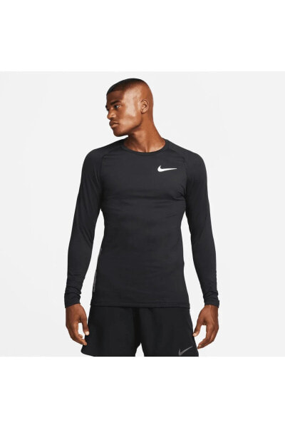 Pro Warm Athletic Training Long-Sleeve Uzun Kollu Siyah Erkek Antrenman T-shirt