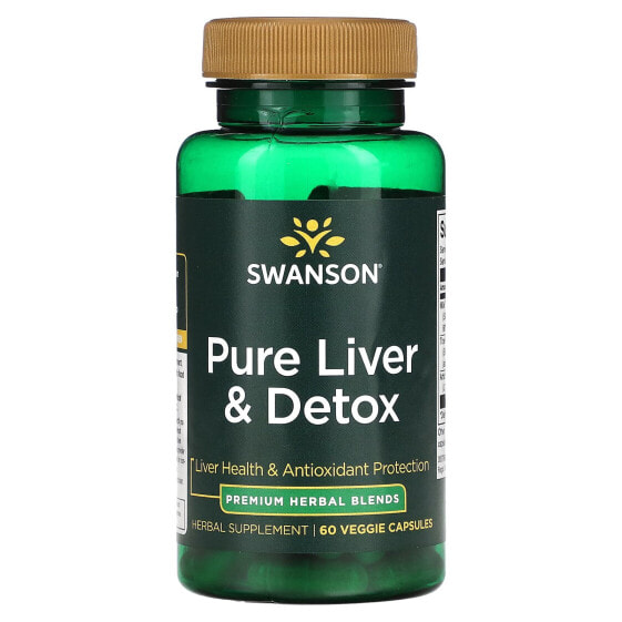 Витамины для пищеварительной системы Swanson Pure Liver & Detox, 60 капсул