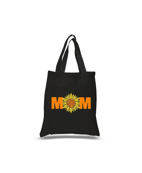 Mom Sunflower - Small Word Art Tote Bag