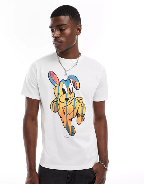 PS Paul Smith t-shirt with bunny print in white