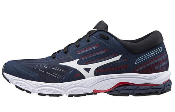 Кроссовки беговые Mizuno Wave Stream 2 с защитой от скольжения, дышащие, низкие, профессиональные, сине-бело-красные