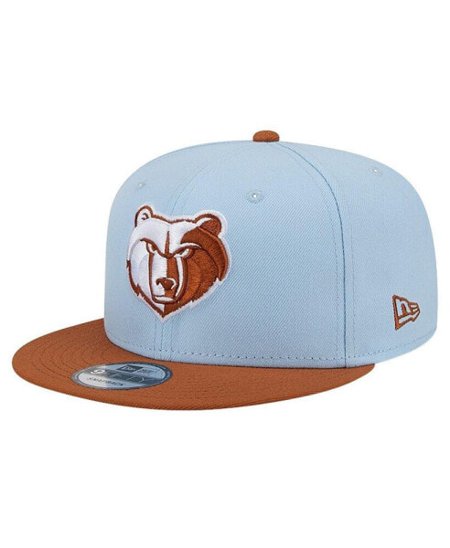 Men's Light Blue/Brown Memphis Grizzlies 2-Tone Color Pack 9FIFTY Snapback Hat