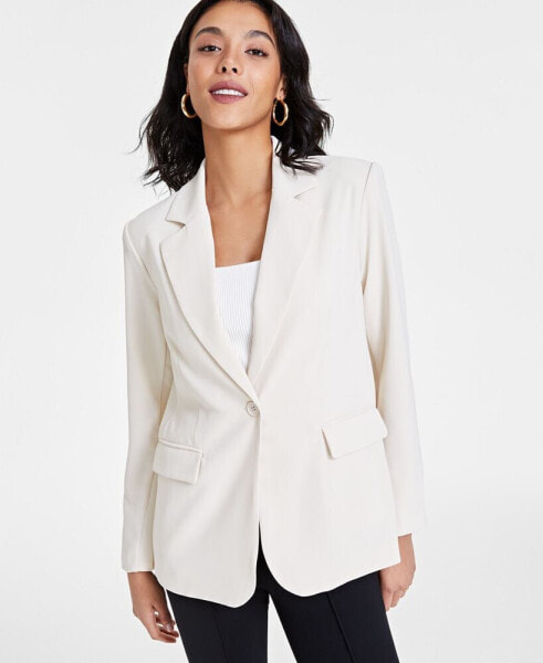 Women's Twill One-Button Blazer, Created for Macy's