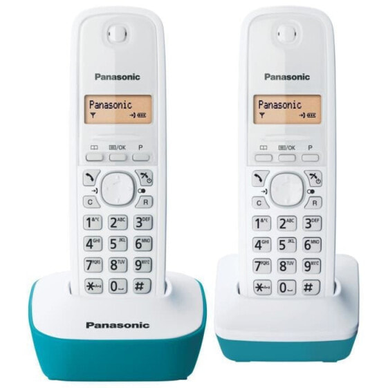 Panasonic KX-TG1612FRC Duo-Mobiltelefon ohne Anrufbeantworter Wei Blau