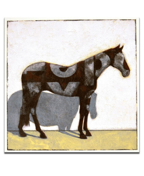 'Equestrian Pinto' Horse Canvas Wall Art, 20x20"