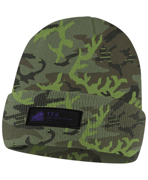 Men's Camo TCU Horned Frogs Veterans Day Cuffed Knit Hat