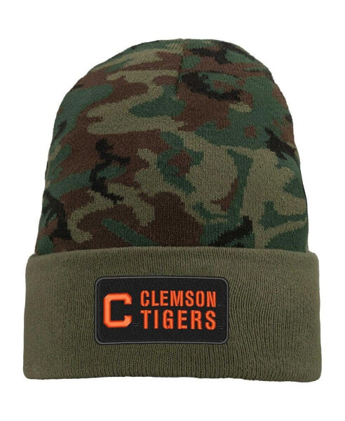 Men's Camo Clemson Tigers Military-Inspired Pack Cuffed Knit Hat