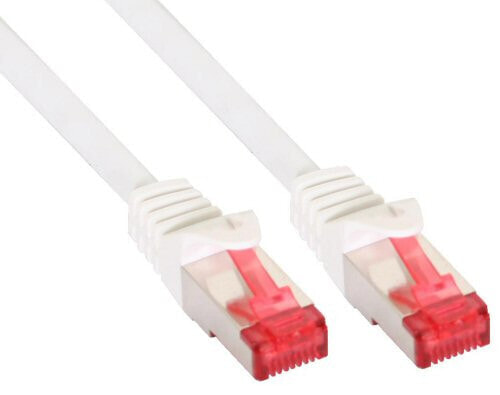 InLine Patch Cable S/FTP PiMF Cat.6 250MHz copper halogen free white 0.3m