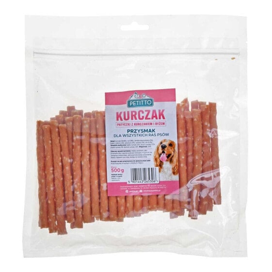 PETITTO Sticks with chicken and rice 500g dog treat