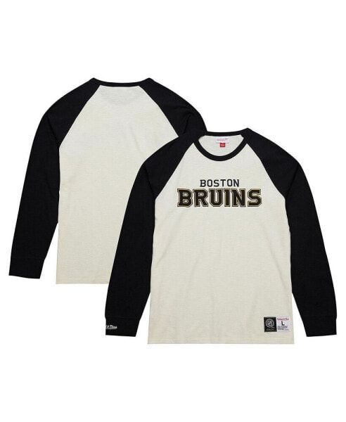 Men's Cream Boston Bruins Legendary Slub Vintage-Like Raglan Long Sleeve T-shirt