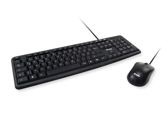 Equip 245201 - Full-size (100%) - USB - QWERTY - Black - Mouse included
