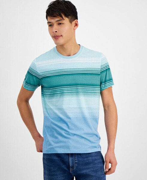 Men's Short Sleeve Crewneck Soft Stripe T-Shirt, Created for Macy's