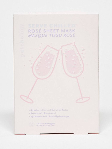 Patchology Serve Chilled Rose Sheet Mask 4 Pack