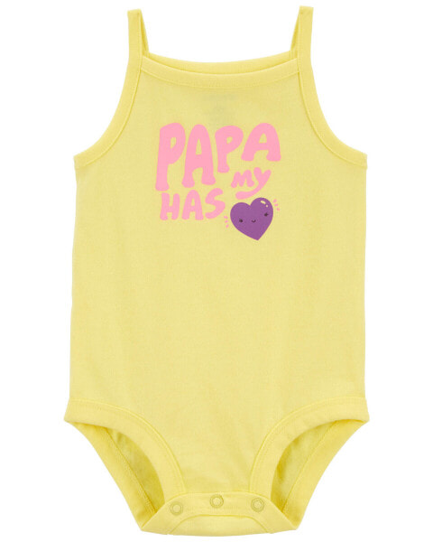 Baby 'Papa' Sleeveless Bodysuit 24M