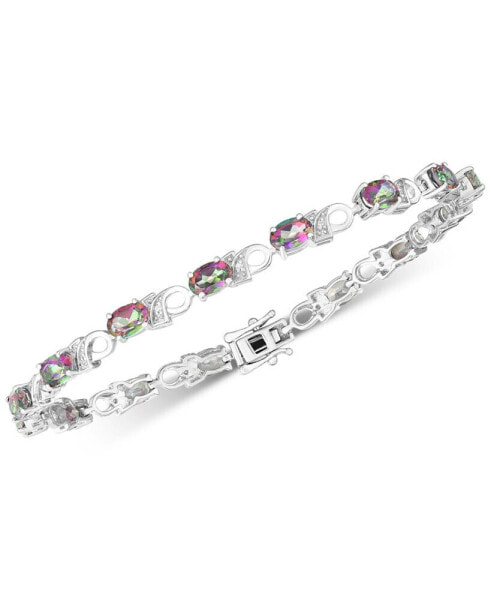 Браслет Macy's Mystic Topaz & Diamond Link