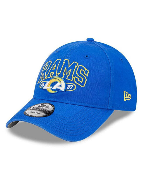 Men's Royal Los Angeles Rams Outline 9FORTY Snapback Hat