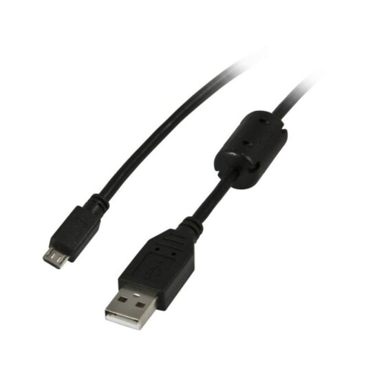Synergy 21 S215322, 3 m, USB A, Micro-USB B, USB 2.0, Male/Male, Black