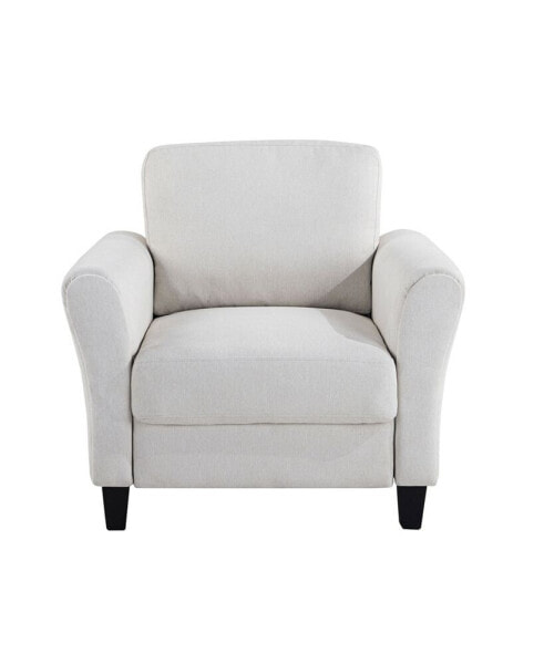 35.4" Microfiber Wilshire Chair with Rolled Arms