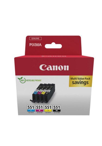 Canon CLI-551 Ink Cartridge C/M/Y/BK MultiPack - Tintenpatrone - CANON CLI-551 Ink Cartridge - C/M/Y/BK