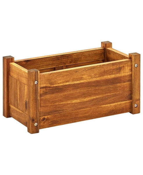 Garden Raised Bed Acacia Wood 19.7"x9.8"x9.8"