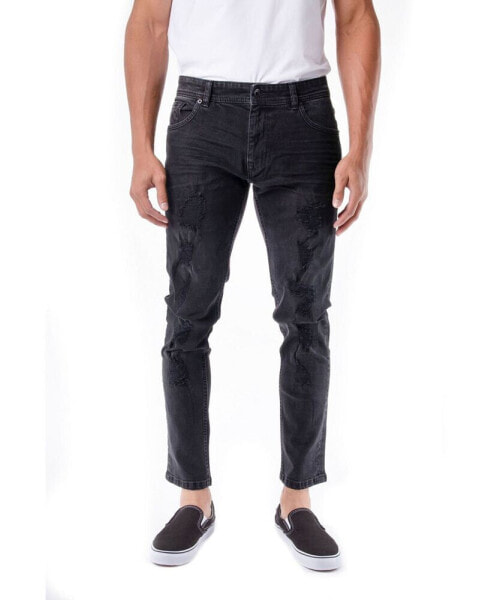 Men's Stretch Distressed Skinny Jeans