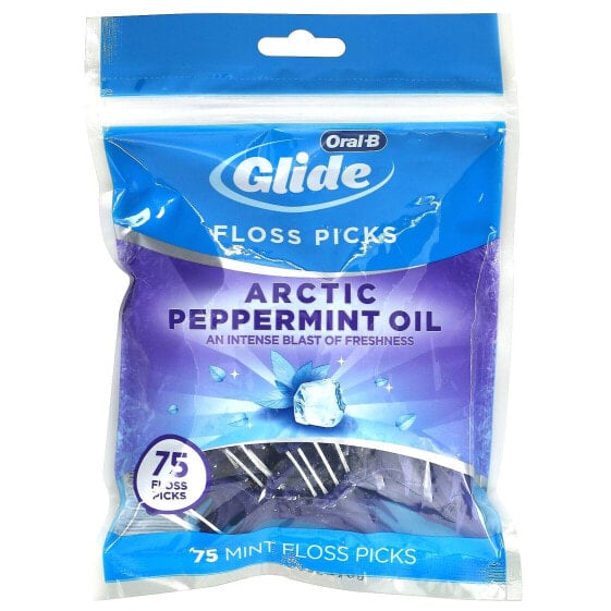Glide, Floss Picks, Arctic Peppermint Oil, 75 Count