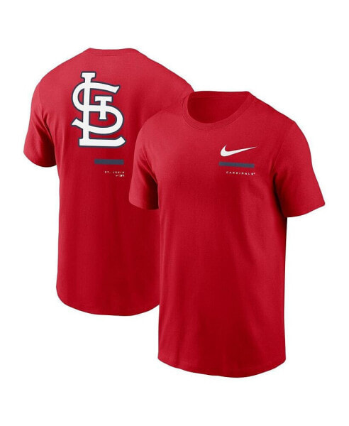 Men's Red St. Louis Cardinals Over the Shoulder T-shirt