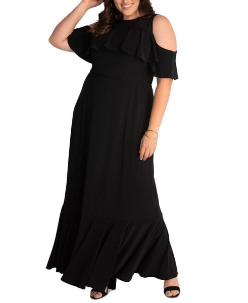 Plus Size Piper Cold-Shoulder Maxi Dress