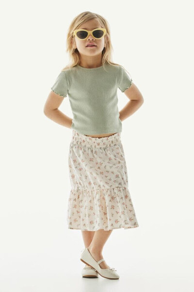Floral-patterned Skirt