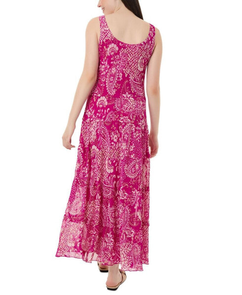 Women's Printed Tiered Sleeveless Dress