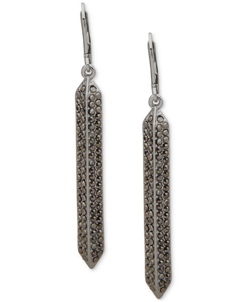 PARIS Pavé Bar Linear Drop Earrings