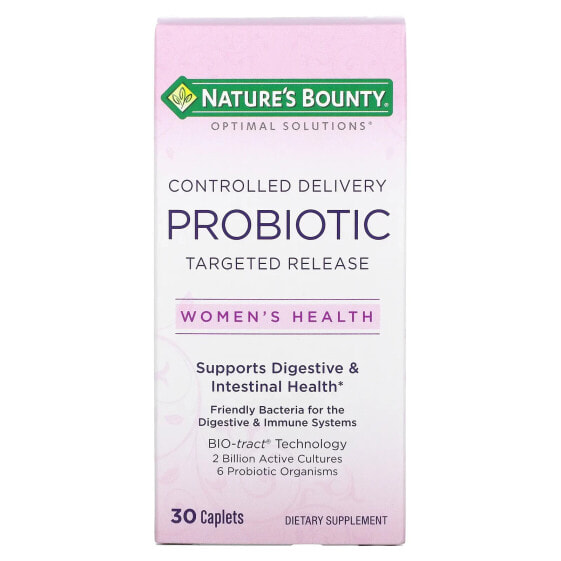 Optimal Solutions, Women's Health, Controlled Delivery Probiotic, 30 Caplets