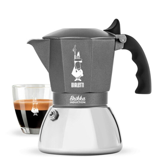 Итальянская Kофеварка Bialetti Brikka Алюминий