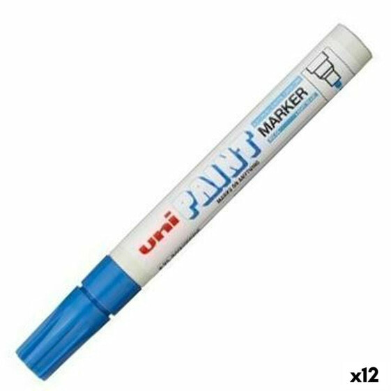 Постоянный маркер Uni-Ball PX-20 Синий (12 штук)