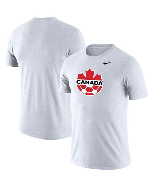 Men's White Canada Soccer Primary Logo Legend Performance T-shirt