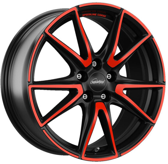 Ronal SL6 Vettore jetblack matt red spoke 9.5x19 ET45 - LK5/112 ML76