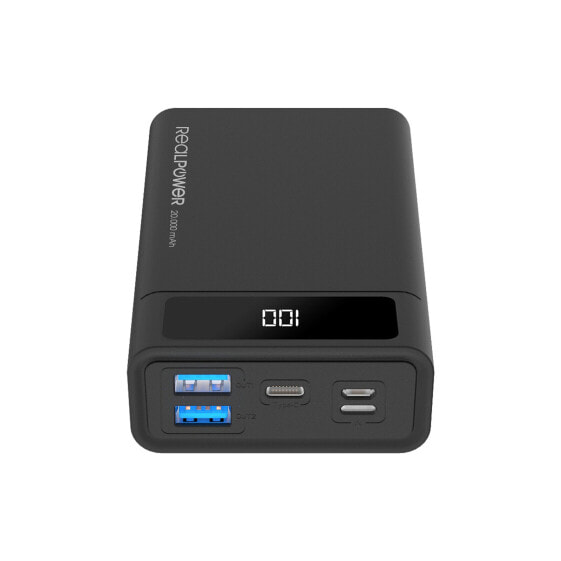 Портативное зарядное устройство RealPower PB-20k PD 20000 mAh Black