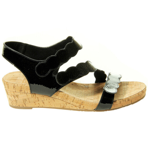 VANELi Kabie Wedge Womens Black Casual Sandals 307984
