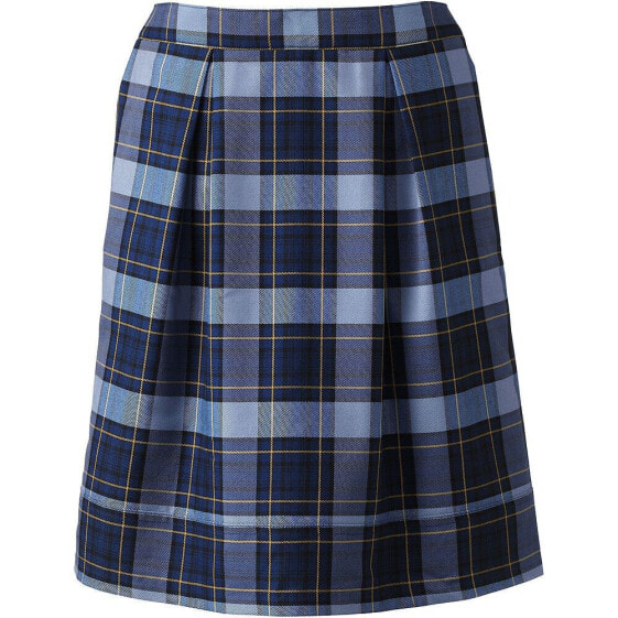 Women's School Uniform Plaid Pleated Skort Top of Knee