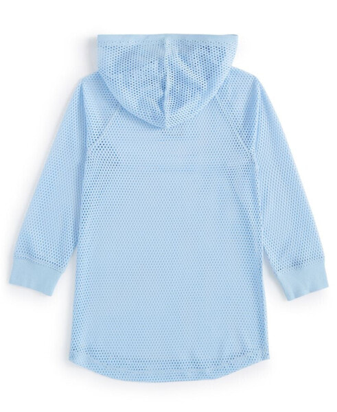 Toddler & Little Girls Mesh Long-Sleeve Hooded Cover-Up, Created for Macy's