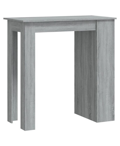 Bar Table with Storage Rack Gray Sonoma 40.2"x19.7"x40.7" Engineered Wood