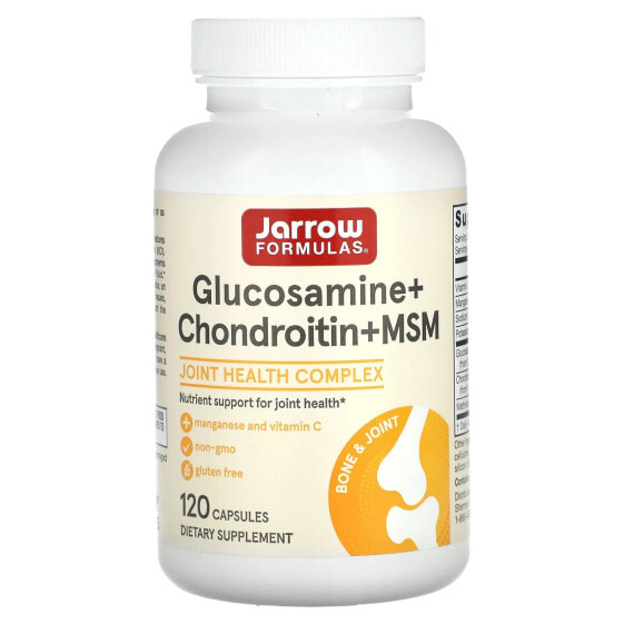 БАД для суставов Jarrow Formulas Глюкозамин + Хондроитин + MSM, 120 капсул