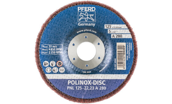 PFERD 44692263 - 4850 RPM - 2.22 cm - 12.5 cm - 20 mm - 280 g - 5 pc(s)