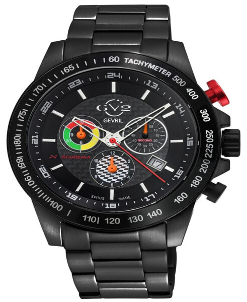 Часы Gevril Scuderia Swiss Quartz Black Stainless Steel