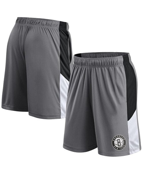 Men's Gray Brooklyn Nets Practice Performance Shorts